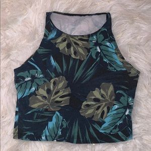 American Apparel Jungle Print Crop Top
